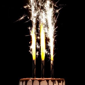 Свечи фонтаны для торта "Золотой узор", 10 см, 30 секунд, 3 шт