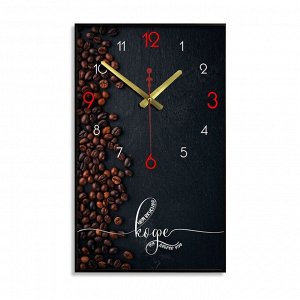 Часы-картина настенные "Чем вкуснее кофе, тем добрее утро", плавный ход, 57 х 35 х 4 см, 1 АА 709096
