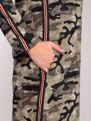 Платье женское футер 2-х нитка с лайкрой "Ингрид" милитари
