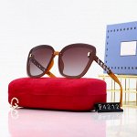 Очки солнцезащитные женские в форме &quot;крылья бабочки&quot;, цвет коричневый