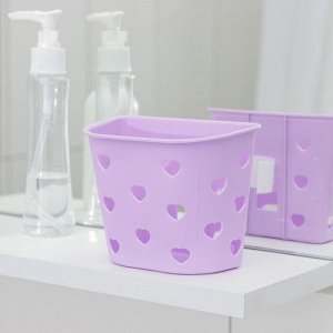 Подставка для ванных принадлежностей «Сердечко», 12?7?10 см, цвет МИКС