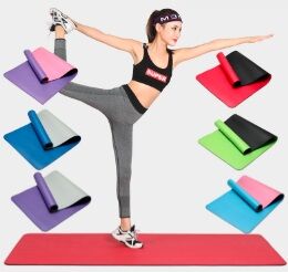 Двуцветный коврик для фитнеса и йоги