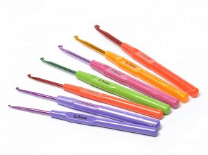 Набор алюминиевых крючков Maxwell Colors с пластиковой ручкой арт. TB.AL-PL12 (2.5-5.0 мм)