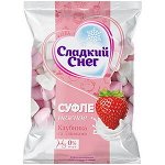 Суфле нежное (маршмэллоу) СЛАДКИЙ СНЕГ 85г Клубника со слив (3663) 1/24