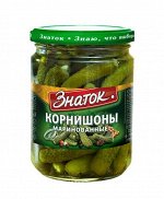 Огурцы маринованные Корнишоны ЗНАТОК ст/б 370г