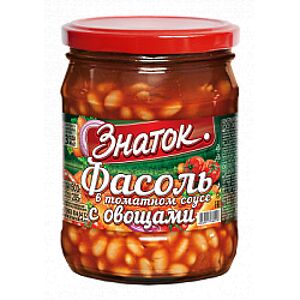 Фасоль белая в т/с с овощами ЗНАТОК 500г ст/б