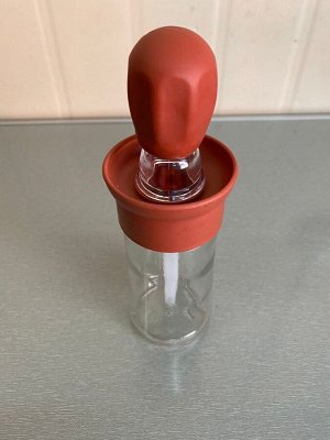 Стеклянная бутылочка для масла с силиконовой кистью/дозатор с кисточкой для масла