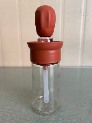 Стеклянная бутылочка для масла с силиконовой кистью/дозатор с кисточкой для масла