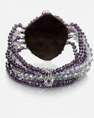 Selena. "Беатриче"  Браслет с крупным фиолетовым кристаллом