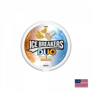 Ice Breakers Duo Orange Cool 36g - Леденцы со вкусом апельсина и мяты