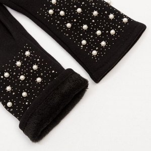 Перчатки женские ПЖБ3898, цвет черный, р-р 7-8