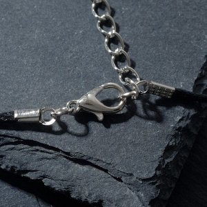 Кулон на шнурке "Солнышко", цвет чернёное серебро на чёрном шнурке, 42 см
