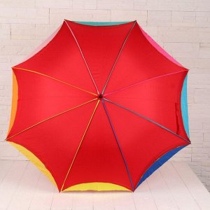 Зонт - трость полуавтоматический «Радужное настроение», 8 спиц, R = 49, цвет МИКС