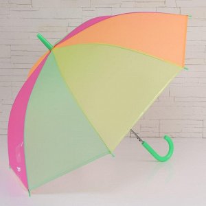 Зонт - трость полуавтоматический «Сочная радуга», 8 спиц, R = 46 см, цвет МИКС 5573142