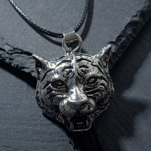 Кулон унисекс "Тигр", цвет чернёное серебро