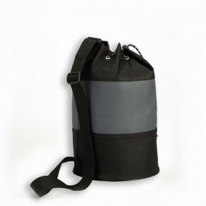 Рюкзак-торба, отдел на шнуре, цвет серо/чёрный