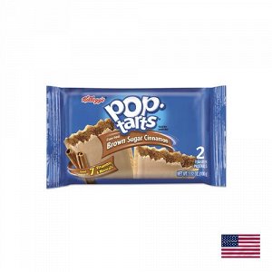 Pop-Tarts Frosted Brown Sugar Cinnamon 96g - Тосты Поп-Тартс с корицей и коричневым сахаром. 2шт