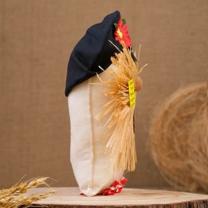 СИМА-ЛЕНД Оберег &quot;Домовой в фуражке с тюльпанами&quot;, 16-17см