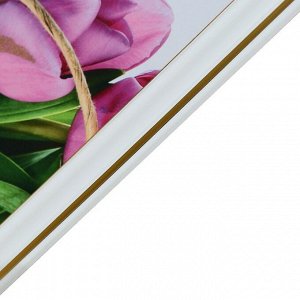 Картина "Тюльпаны" 25х25(28х28) см