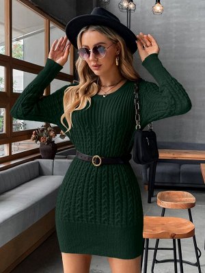 SheIn Облегающее вязаное платье-свитер без пояса