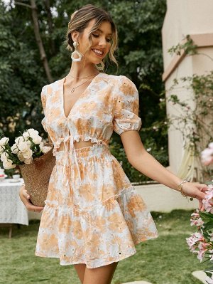 Simplee Платье с цветочным принтом