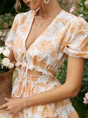 Simplee Платье с цветочным принтом