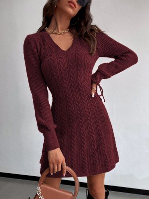 Одноцветный Повседневный Женские платья свитера