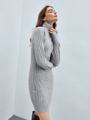 MOTF ECO Платье-свитер из переработанного полиэстера с высоким воротником