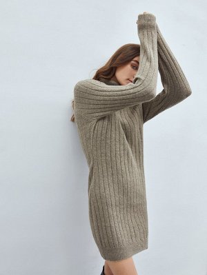 MOTF ECO Платье-свитер с высоким воротником с рукавом-реглан