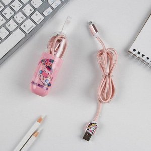 Провод Micro USB в колбе "Unicorn power", 1м