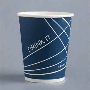 СИМА-ЛЕНД Стакан бумажный &quot;Drink it&quot; для горячих напитков, 250 мл, диаметр 80 мм