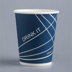 Стакан бумажный "Drink it" для горячих напитков, 250 мл, диаметр 80 мм