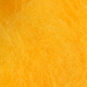 Шерсть для валяния "Кардочес" 100% полутонкая шерсть 100гр (104 желтый)