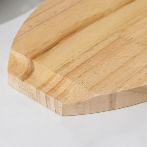 Сковорода  с ручками на деревянной подставке «Овал», 28?15,5?6 см