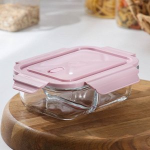 Емкость для продуктов, 1,04 л, гермет. крышка, прямоугольная, жаропрочное стекло