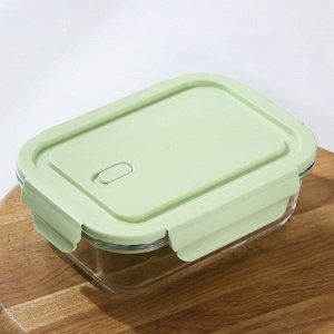 Контейнер из жаропрочного стекла Доляна Cookn Freeze, 650 мл, 17,5?13?6 см, с крышкой, цвет МИКС