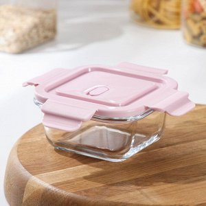 Контейнер из жаропрочного стекла с крышкой Доляна Cook and Freeze, 300 мл, 12?6 см, цвет МИКС