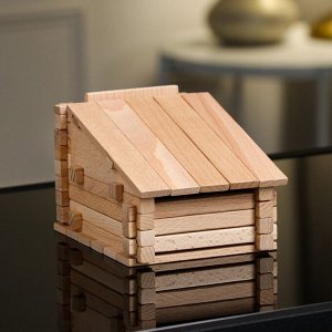 Конструктор деревянный «Гараж с воротами», 2 в 1, 79 деталей, массив бука