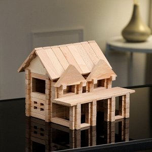 Лесная мастерская Конструктор деревянный «Домик с балконом», 136 деталей, массив бука