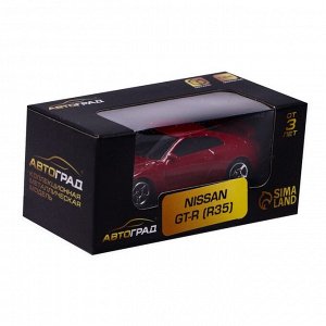 Машина металлическая NISSAN GT-R (R35),1:64, цвет чёрный матовый