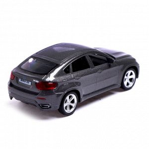 Машина металлическая BMW X6, 1:43, цвет серый