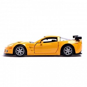 Автоград Машина металлическая CHEVROLET CORVETTE C6-R, 1:32, открываются двери, инерция, цвет жёлтый