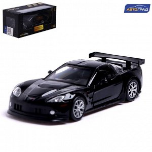 Автоград Машина металлическая CHEVROLET CORVETTE C6-R, 1:32, открываются двери, инерция, цвет чёрный