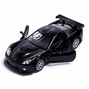 Автоград Машина металлическая CHEVROLET CORVETTE C6-R, 1:32, открываются двери, инерция, цвет чёрный