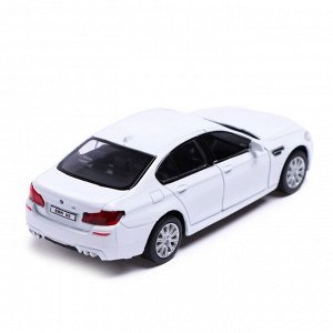 Машина металлическая BMW M5, 1:32, открываются двери, инерция, цвет белый