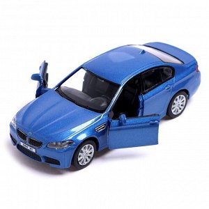 Машина металлическая BMW M5, 1:32, открываются двери, инерция, цвет синий