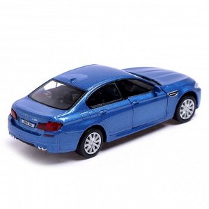 Машина металлическая BMW M5, 1:32, открываются двери, инерция, цвет синий