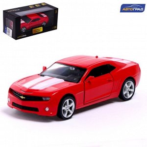 Машина металлическая CHEVROLET CAMARO, 1:32, открываются двери, инерция, цвет красный