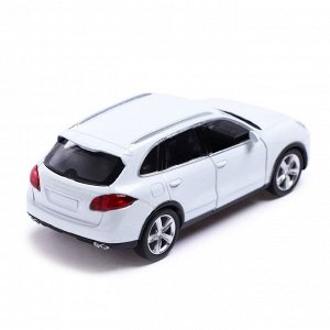 Машина металлическая PORSCHE CAYENNE TURBO, 1:32, открываются двери, инерция, цвет белый