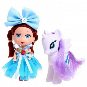 Кукла «Сказочный пони», подарочный набор с пони, фиолетовый, МИКС